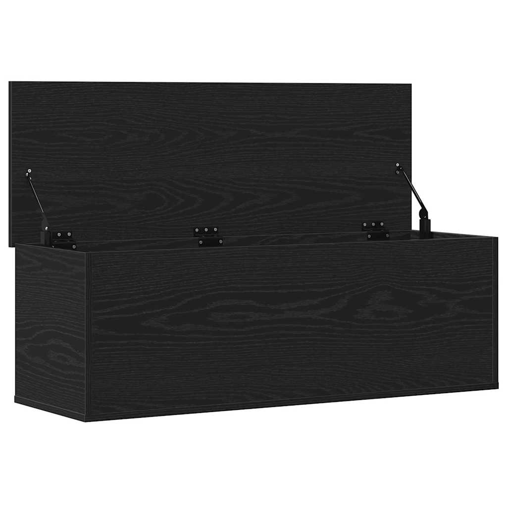 vidaXL Storage Box Black Oak 102 x 35 x 35 cm Engineered Wood 5