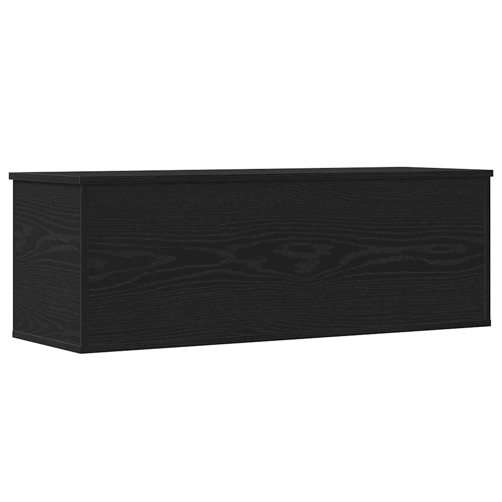 vidaXL Storage Box Black Oak 102 x 35 x 35 cm Engineered Wood 6
