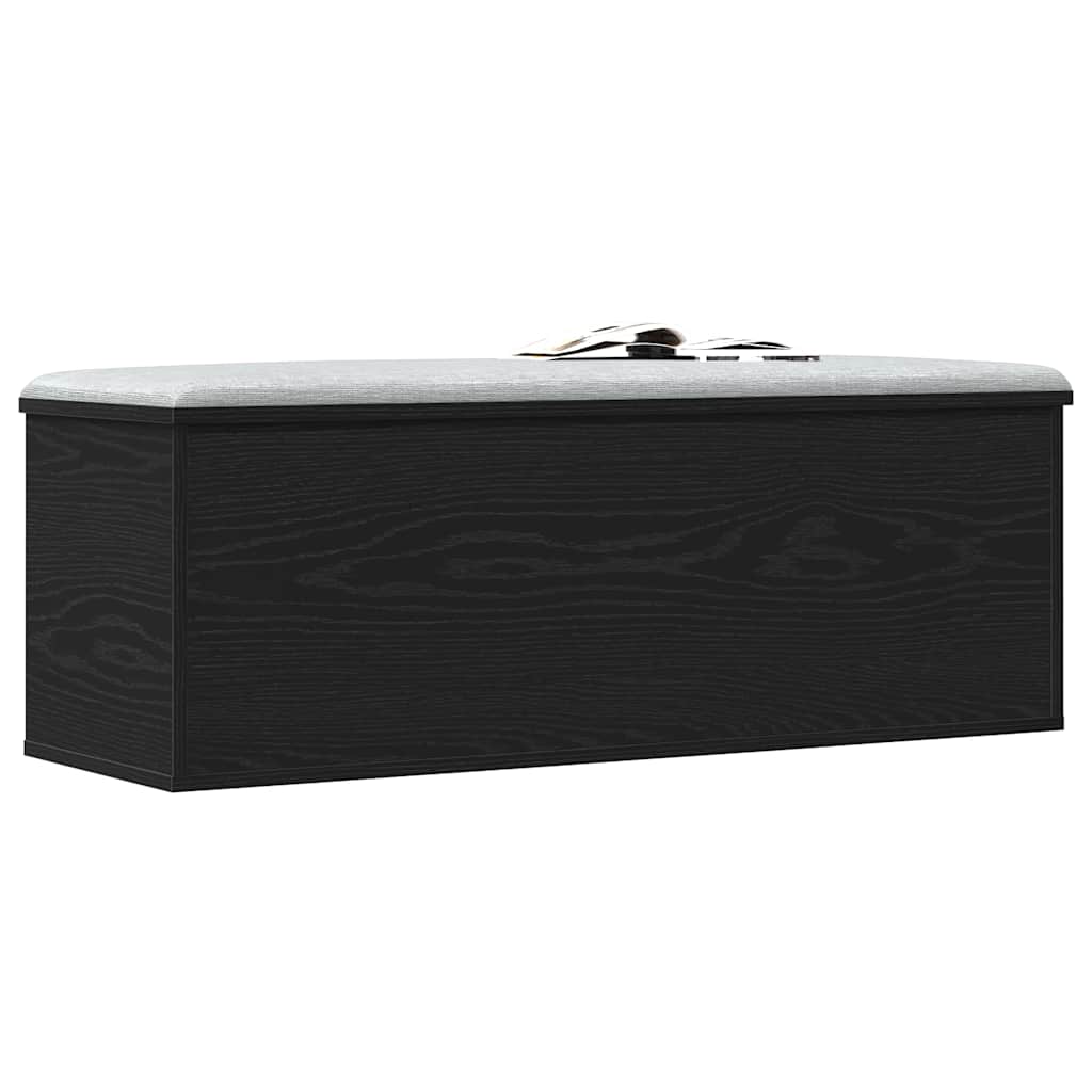 vidaXL Storage Box Black Oak 102 x 35 x 35 cm Engineered Wood 3