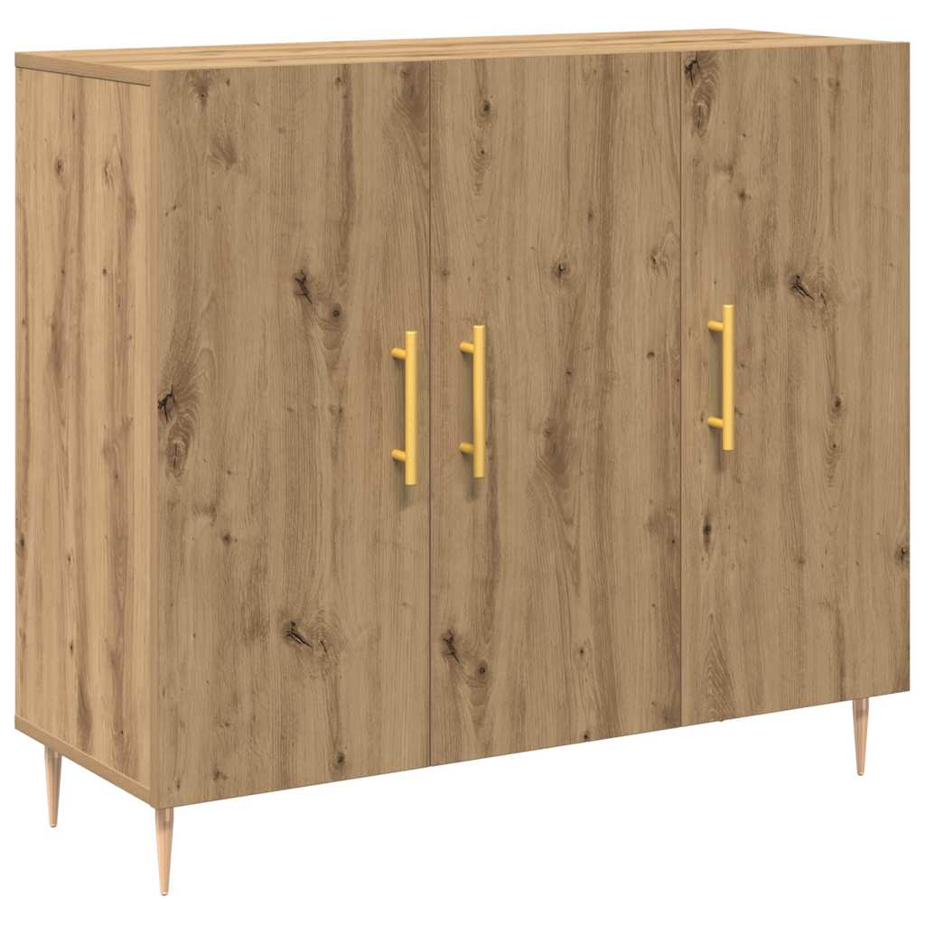 vidaXL Sideboard Artisan Oak 90 x 34 x 80 cm Engineered Wood 2