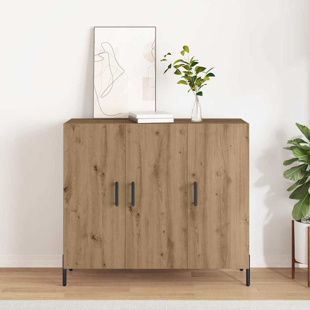 vidaXL Sideboard Artisan Oak 90 x 34 x 80 cm Engineered Wood 1