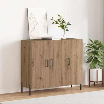 vidaXL Sideboard Artisan Oak 90 x 34 x 80 cm Engineered Wood 4
