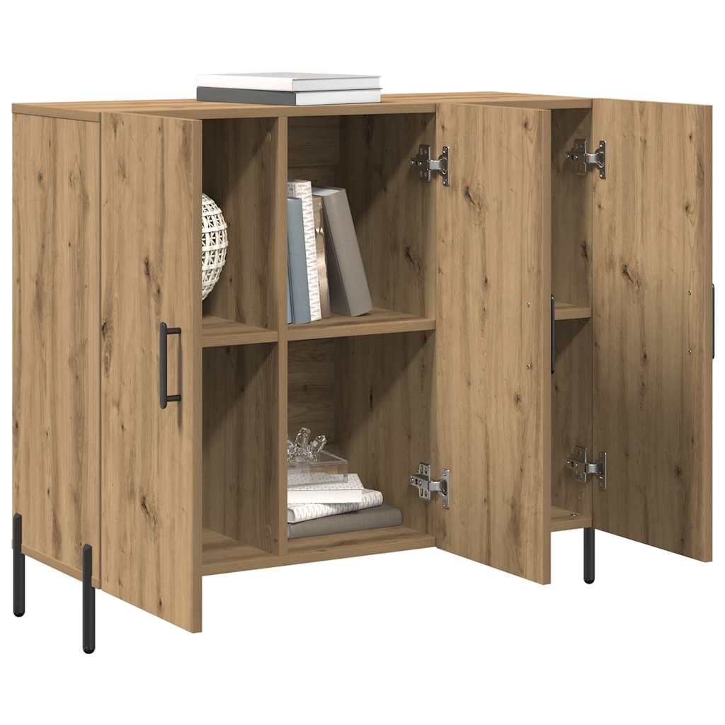 vidaXL Sideboard Artisan Oak 90 x 34 x 80 cm Engineered Wood 3