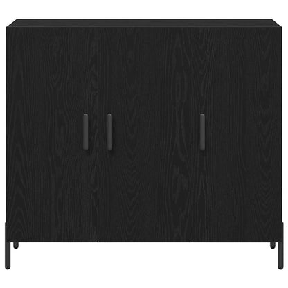 vidaXL Sideboard Black Oak 90 x 34 x 80 cm Engineered Wood 6