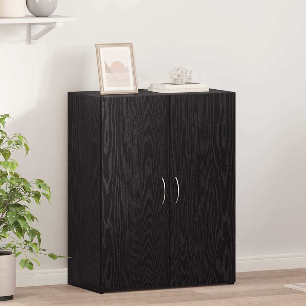 vidaXL Office Cabinet Black Oak 70 x 32 x 77.5 cm Engineered Wood 1