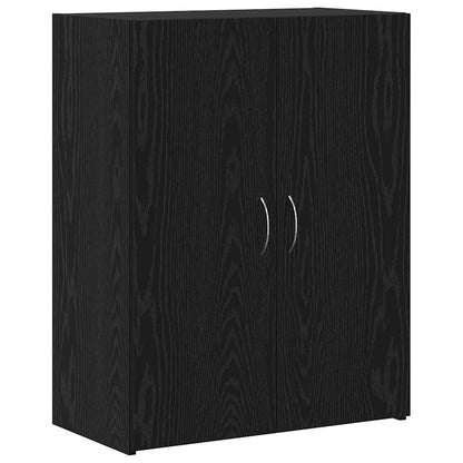vidaXL Office Cabinet Black Oak 70 x 32 x 77.5 cm Engineered Wood 2