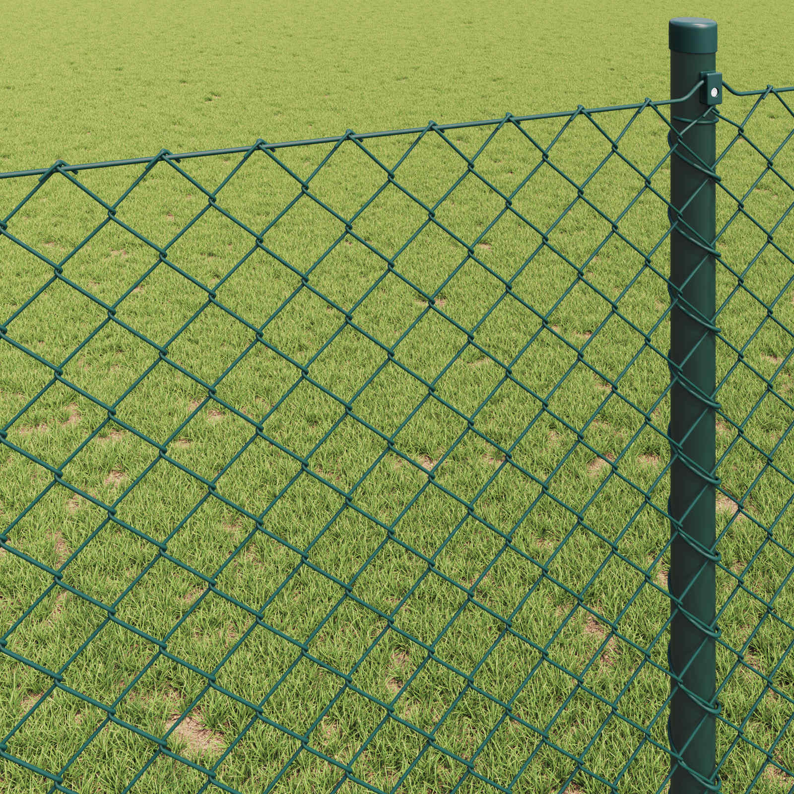 vidaXL Chain Link Fence 10 x 1.5 m Steel Green 4