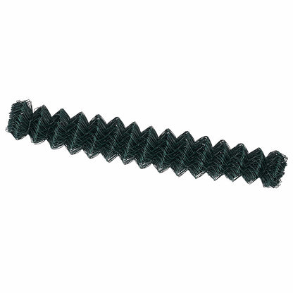 vidaXL Chain Link Fence 10 x 1.5 m Steel Green 5