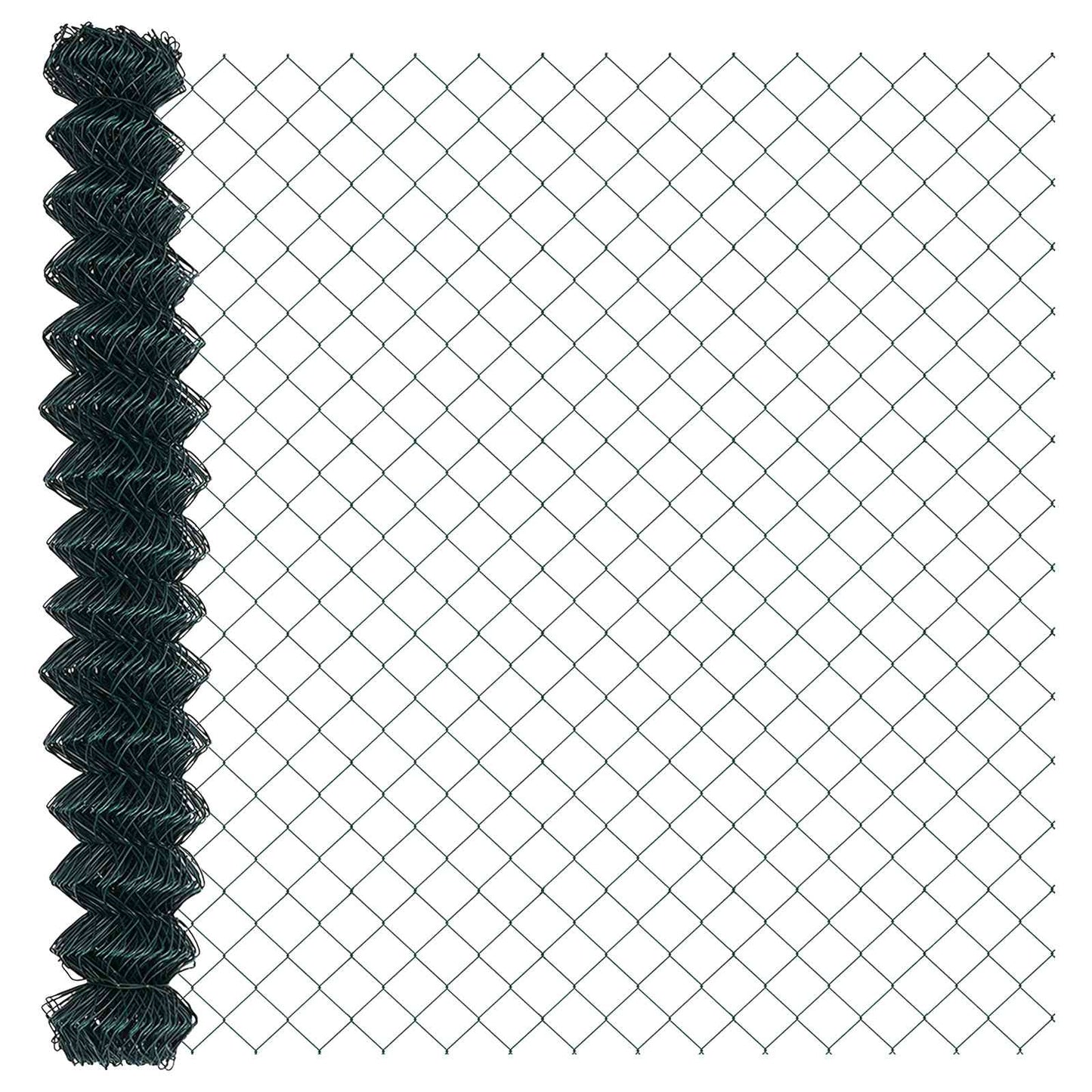 vidaXL Chain Link Fence 10 x 1.5 m Steel Green 2