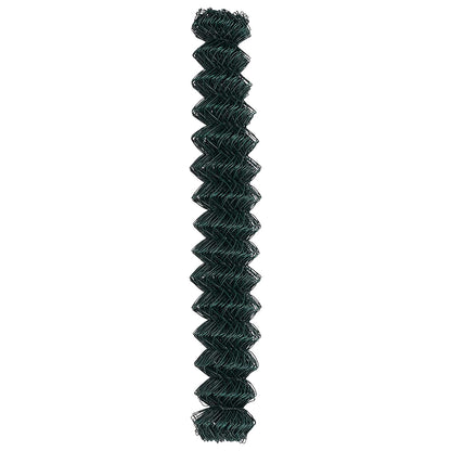 vidaXL Chain Link Fence 10 x 1.5 m Steel Green 6