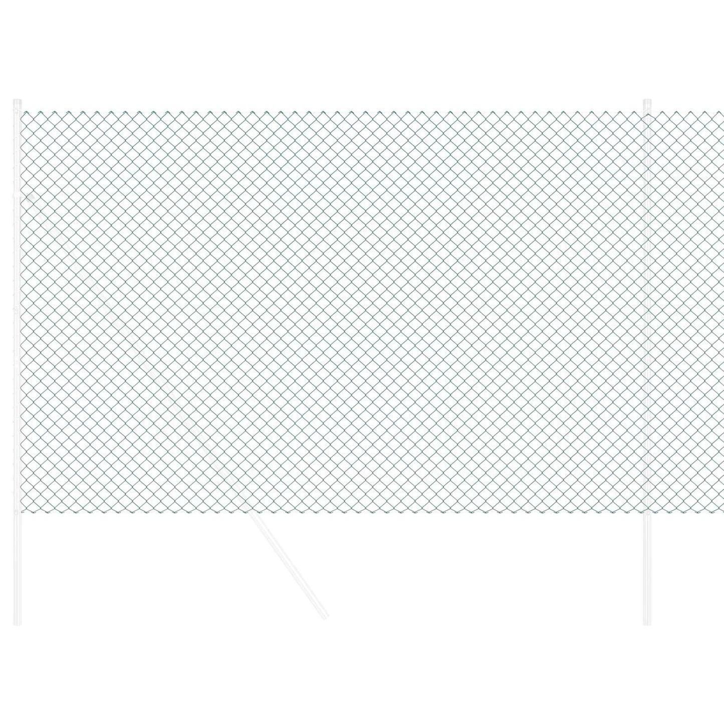 vidaXL Chain Link Fence 10 x 1.5 m Steel Green 3