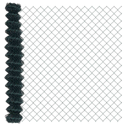 vidaXL Chain Link Fence 10 x 1.6 m Steel Green 2