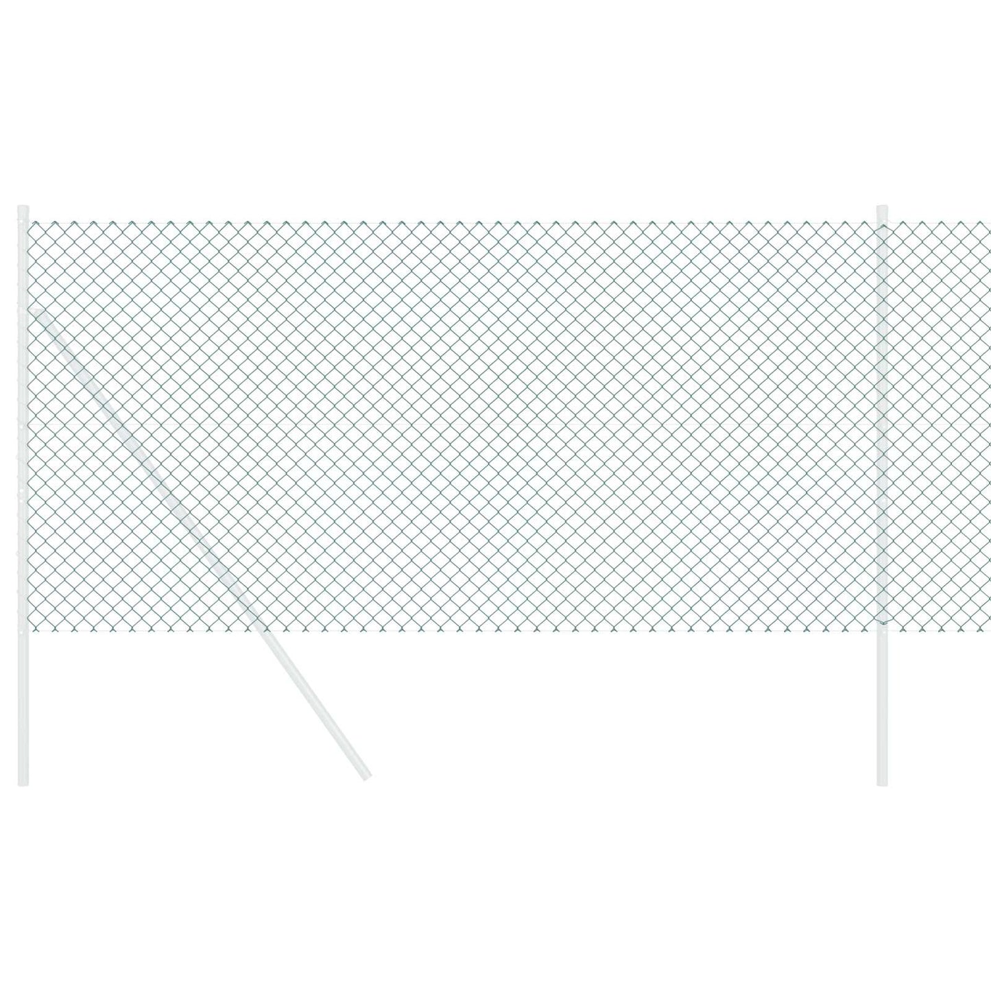 vidaXL Chain Link Fence 25 x 0.8 m Steel Green 3