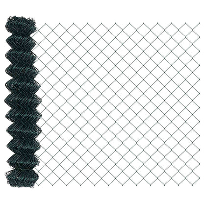 vidaXL Chain Link Fence 25 x 1 m Steel Green 2