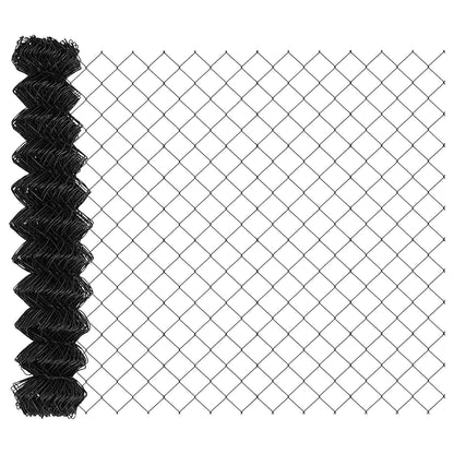 vidaXL Chain Link Fence 10 x 1.4 m Steel Grey 2