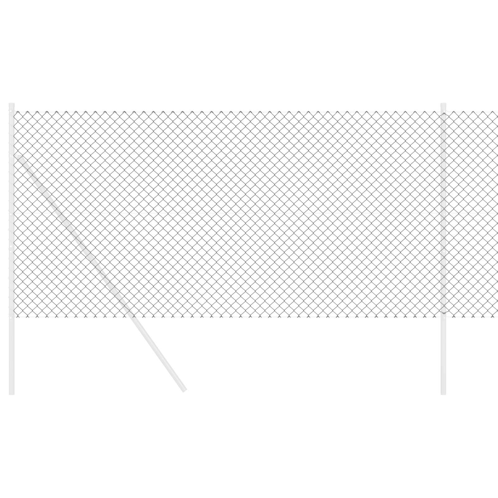 vidaXL Chain Link Fence 10 x 1.4 m Steel Grey 3