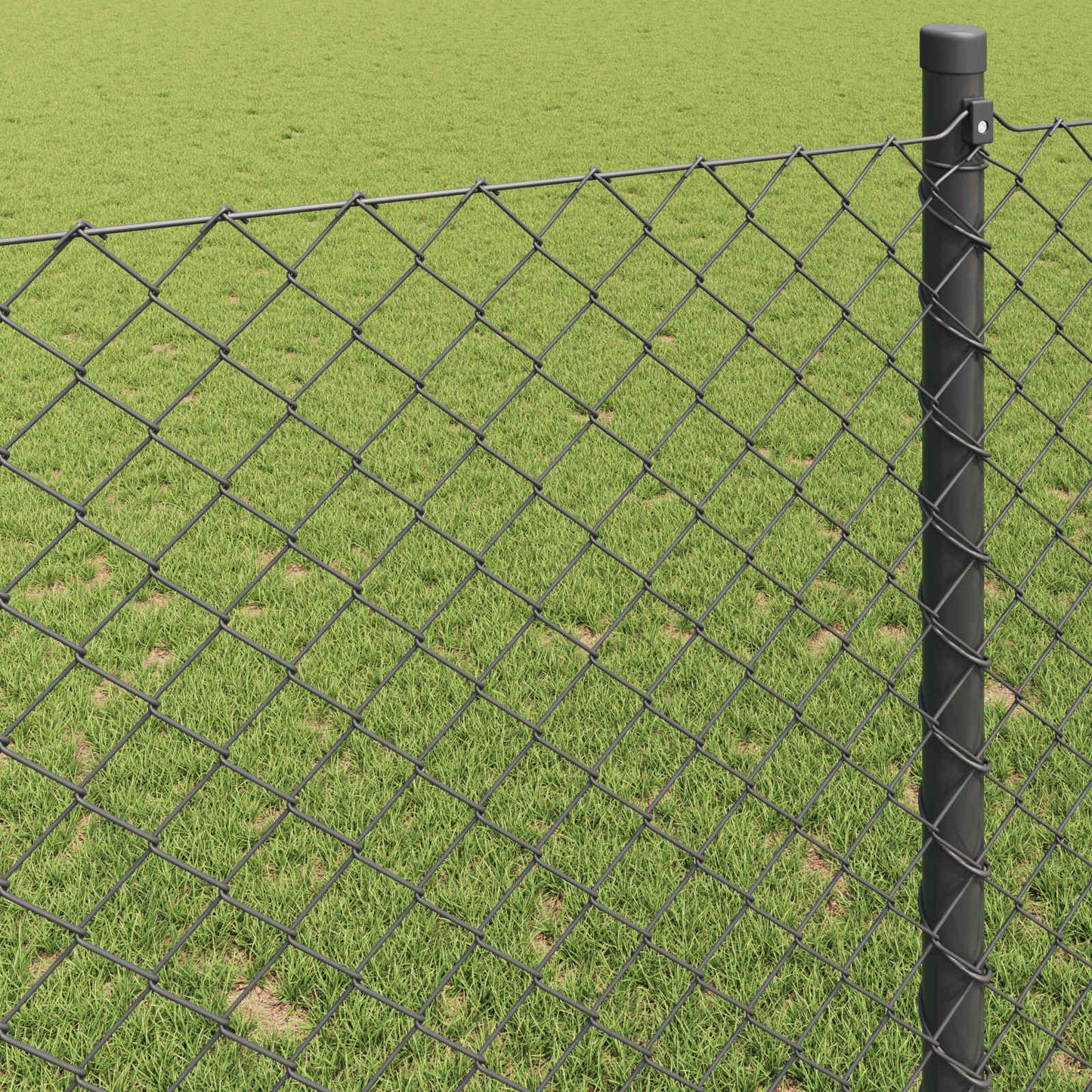vidaXL Chain Link Fence 10 x 1.5 m Steel Grey 4