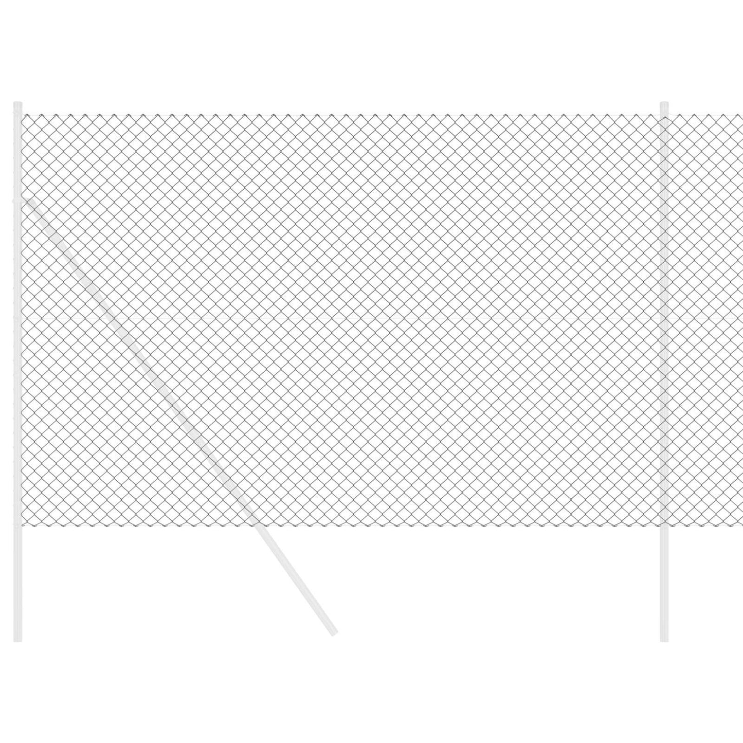 vidaXL Chain Link Fence 10 x 1.5 m Steel Grey 3