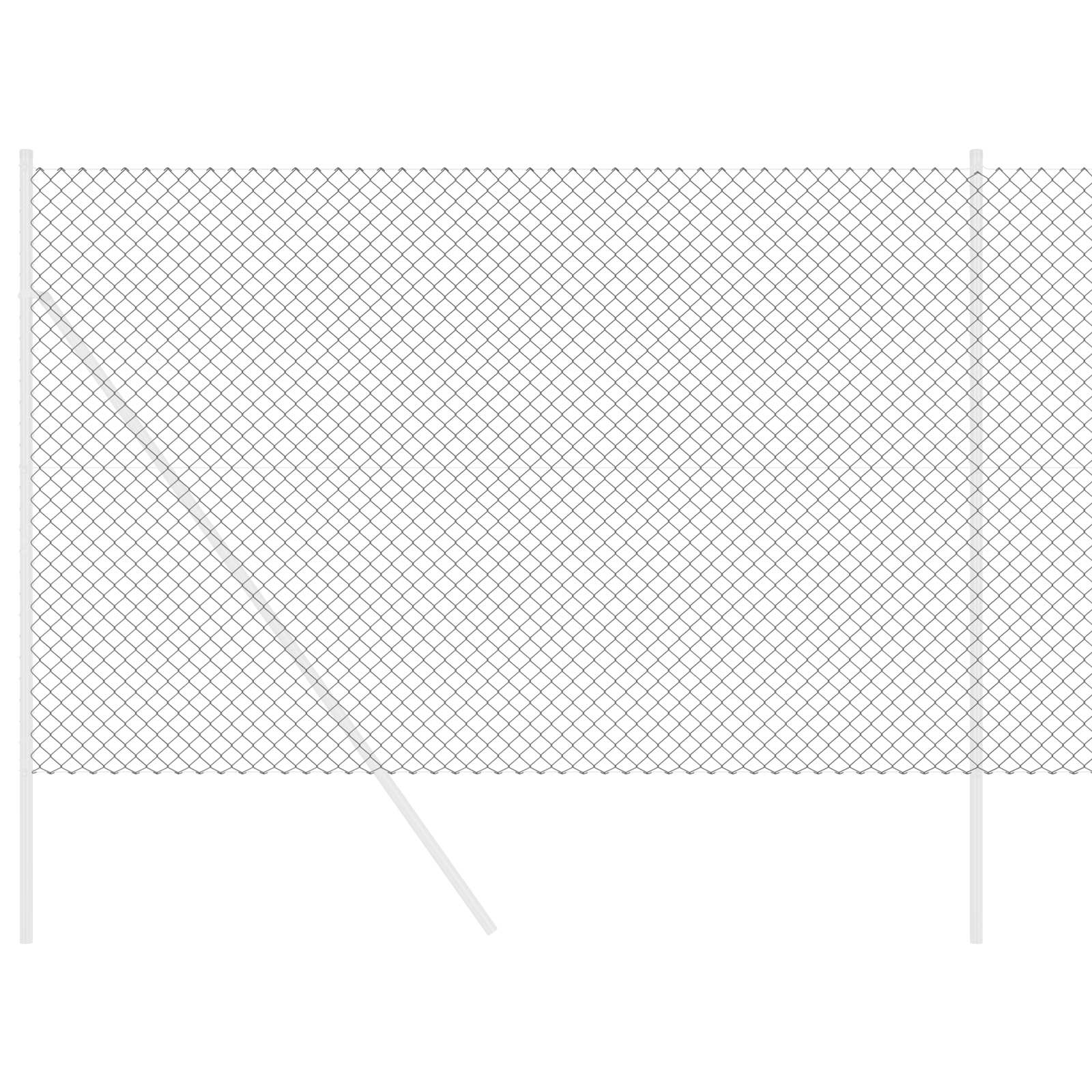 vidaXL Chain Link Fence 10 x 1.5 m Steel Grey 3