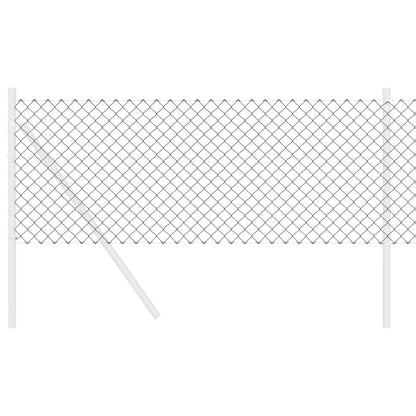 vidaXL Chain Link Fence 25 x 0.8 m Steel Grey 3