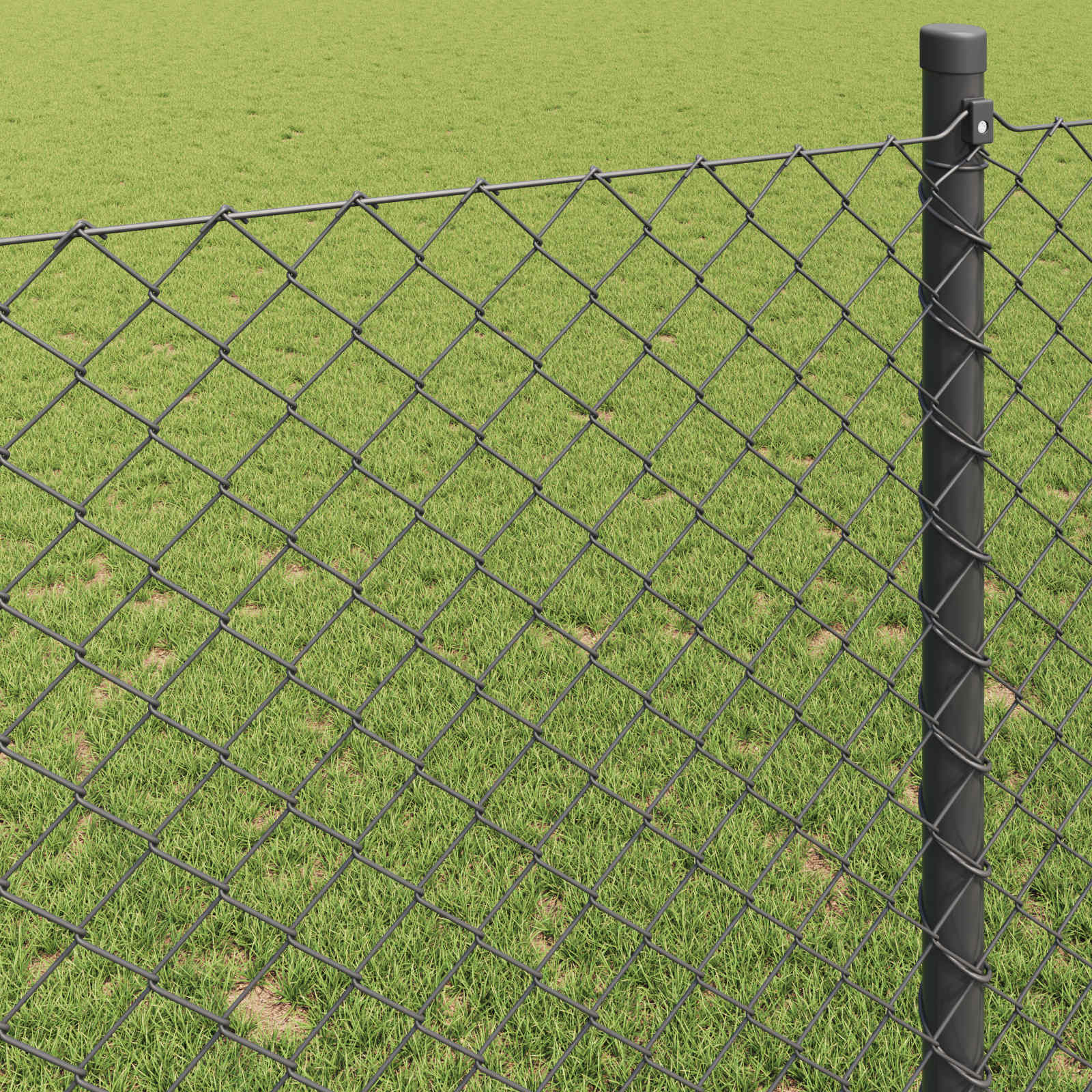 vidaXL Chain Link Fence 25 x 1 m Steel Grey 4