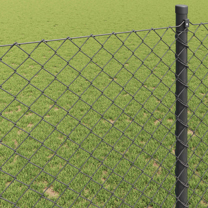 vidaXL Chain Link Fence 25 x 1 m Steel Grey 4