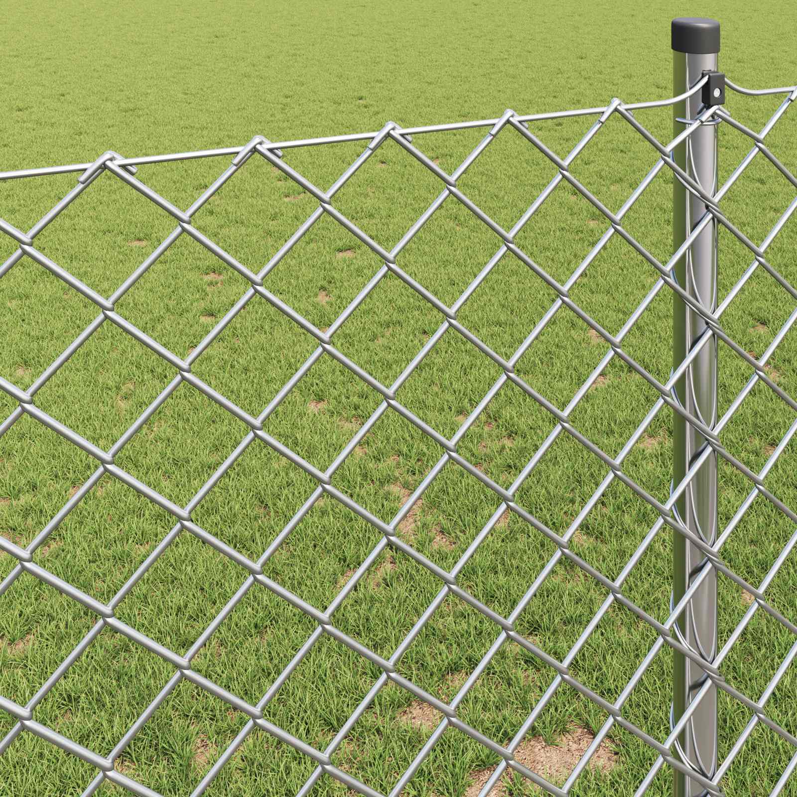 vidaXL Chain Link Fence 10 x 1.2 m Galvanised steel Silver 4
