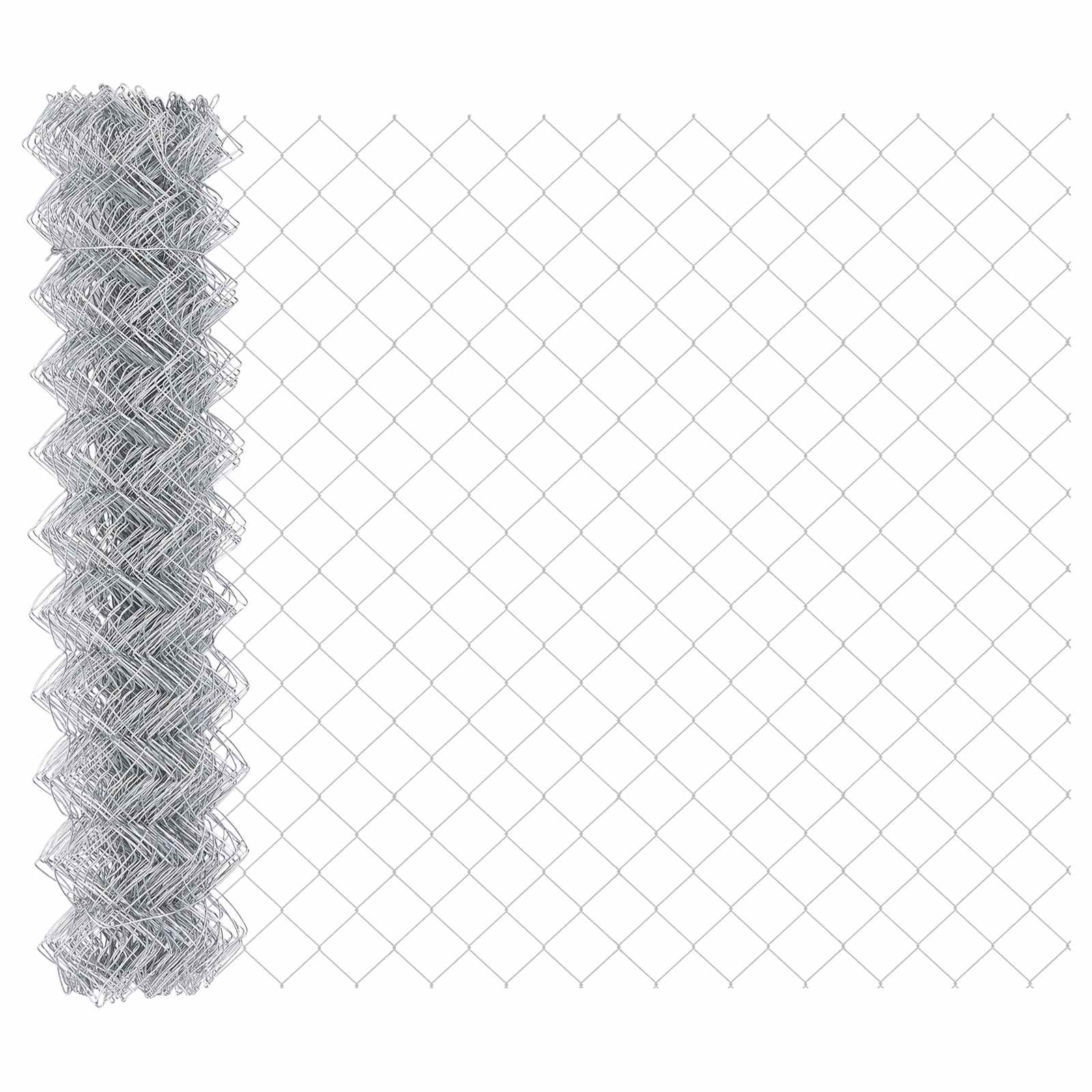 vidaXL Chain Link Fence 10 x 1.2 m Galvanised steel Silver 2