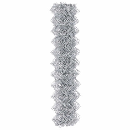 vidaXL Chain Link Fence 10 x 1.2 m Galvanised steel Silver 6