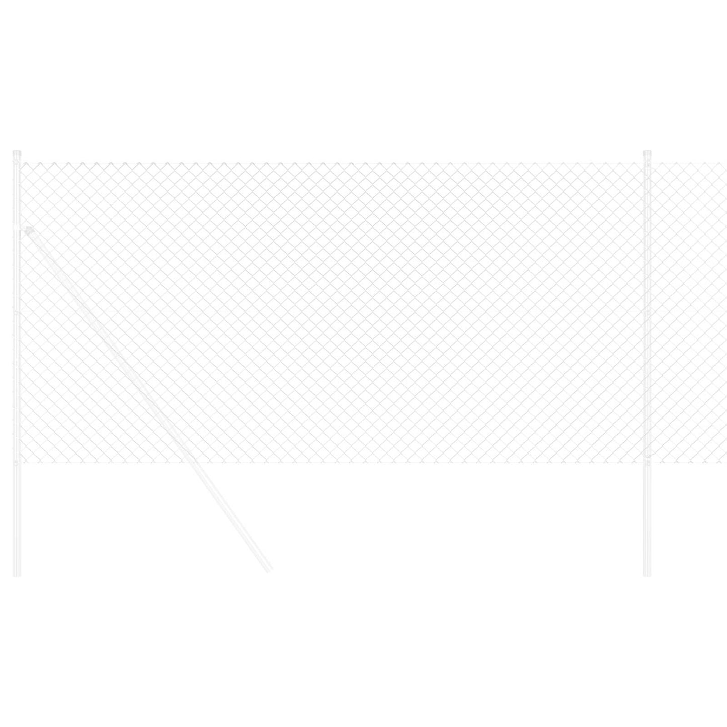 vidaXL Chain Link Fence 10 x 1.4 m Galvanised steel Silver 3