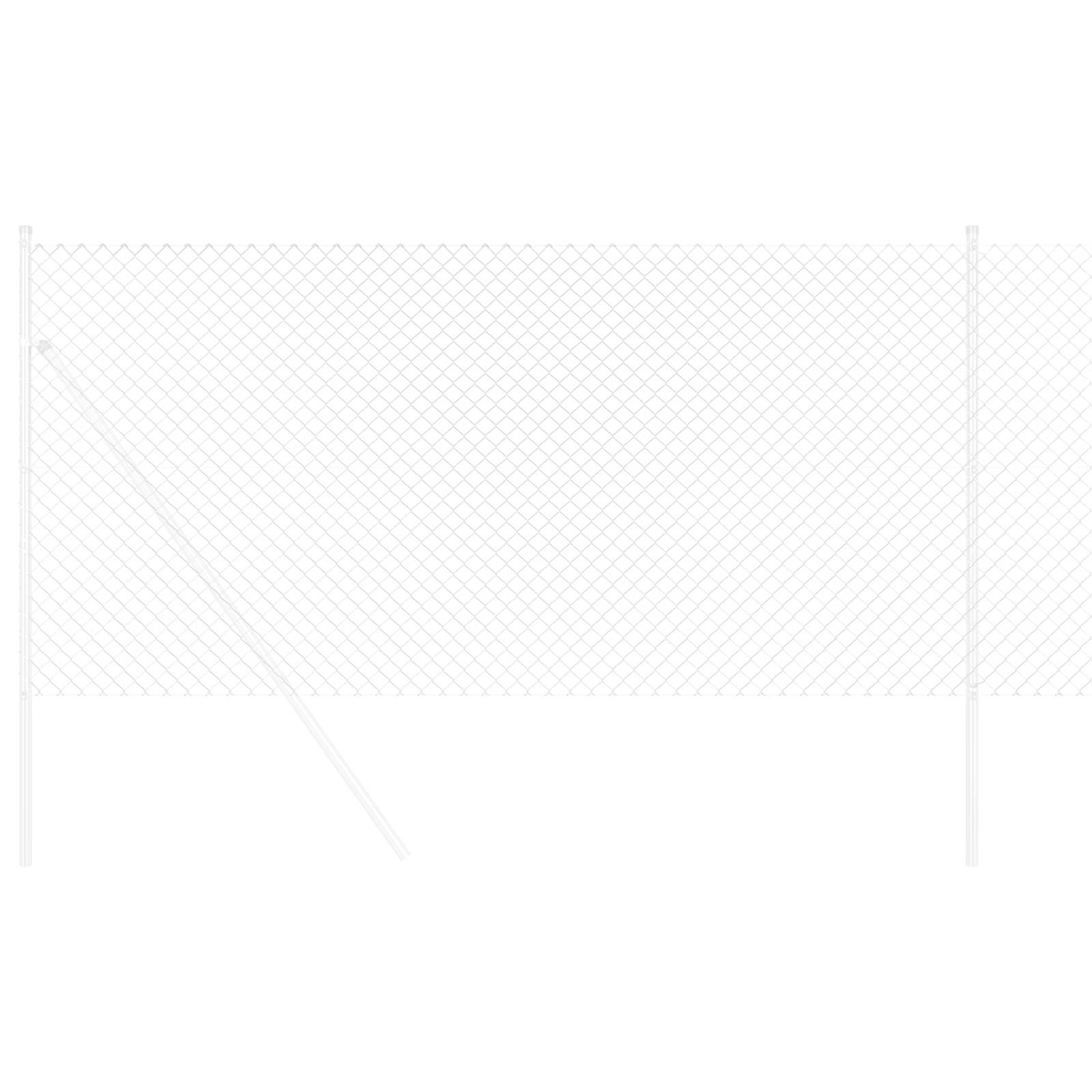 vidaXL Chain Link Fence 10 x 1.4 m Galvanised steel Silver 3