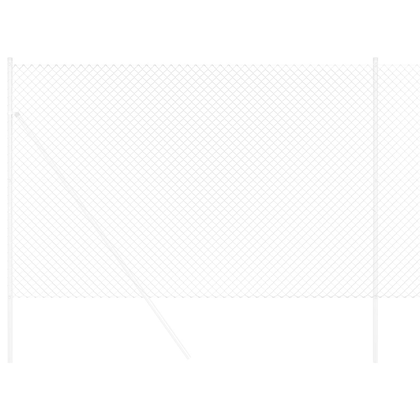 vidaXL Chain Link Fence 10 x 1.5 m Galvanised steel Silver 3