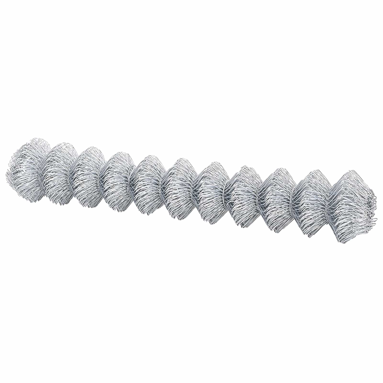 vidaXL Chain Link Fence 10 x 1.6 m Galvanised steel Silver 5