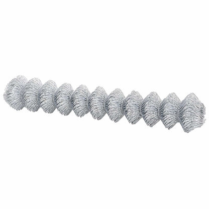 vidaXL Chain Link Fence 10 x 1.6 m Galvanised steel Silver 5