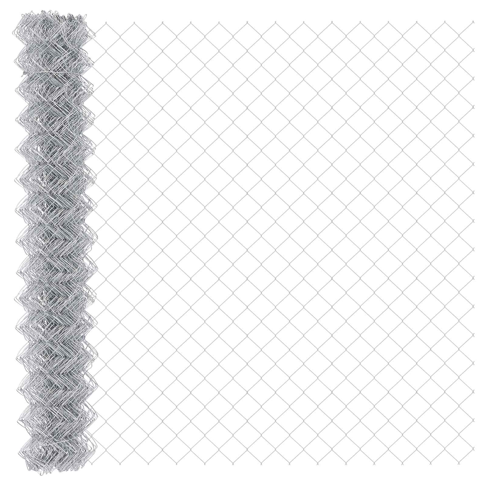 vidaXL Chain Link Fence 10 x 1.6 m Galvanised steel Silver 2