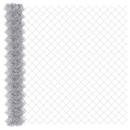 vidaXL Chain Link Fence 10 x 1.6 m Galvanised steel Silver 2