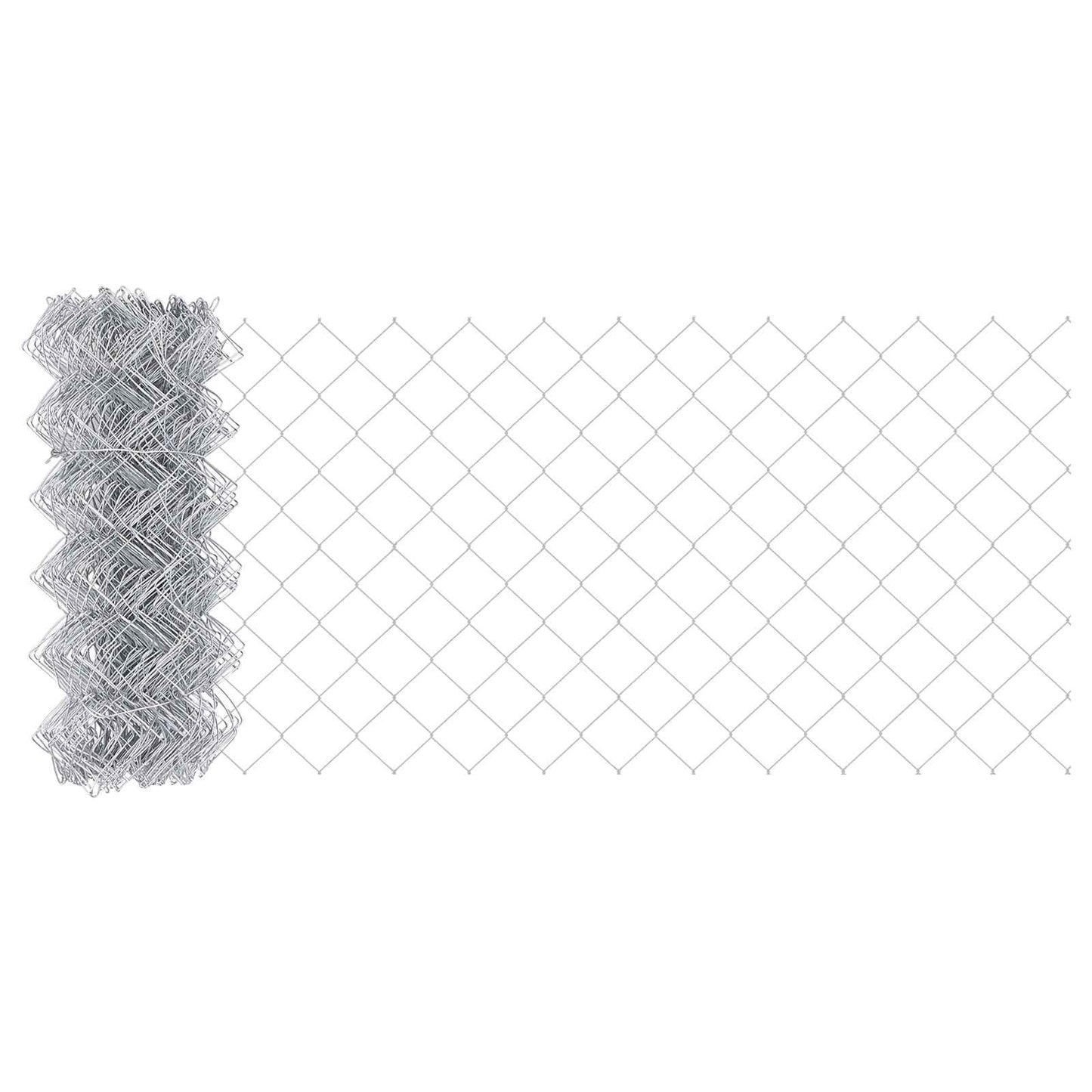vidaXL Chain Link Fence 25 x 0.8 m Galvanised steel Silver 2