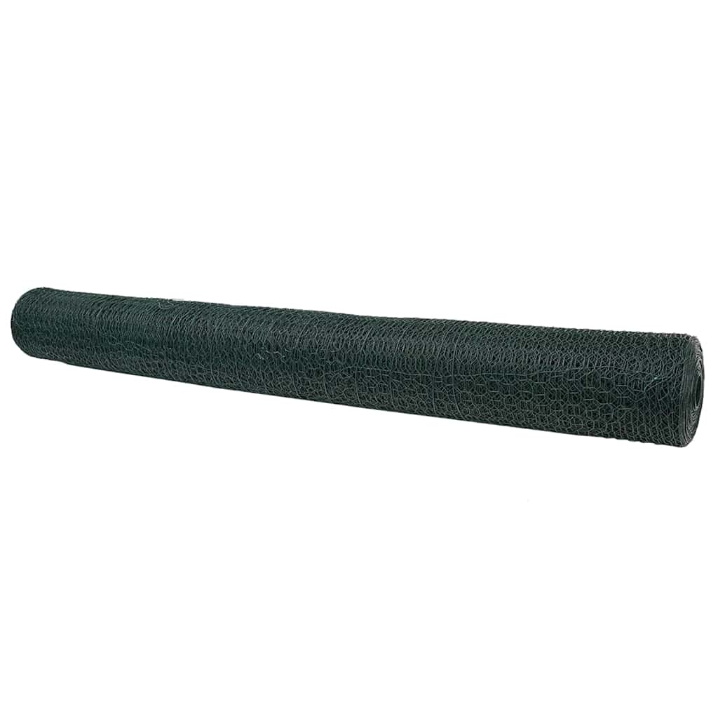 vidaXL Hexagon Fence 1.2 x 50 m PVC Green 2