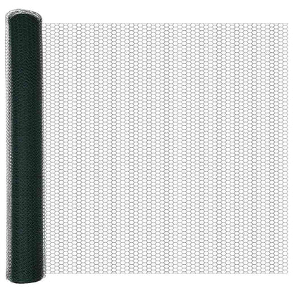 vidaXL Hexagon Fence 1.2 x 50 m PVC Green 5