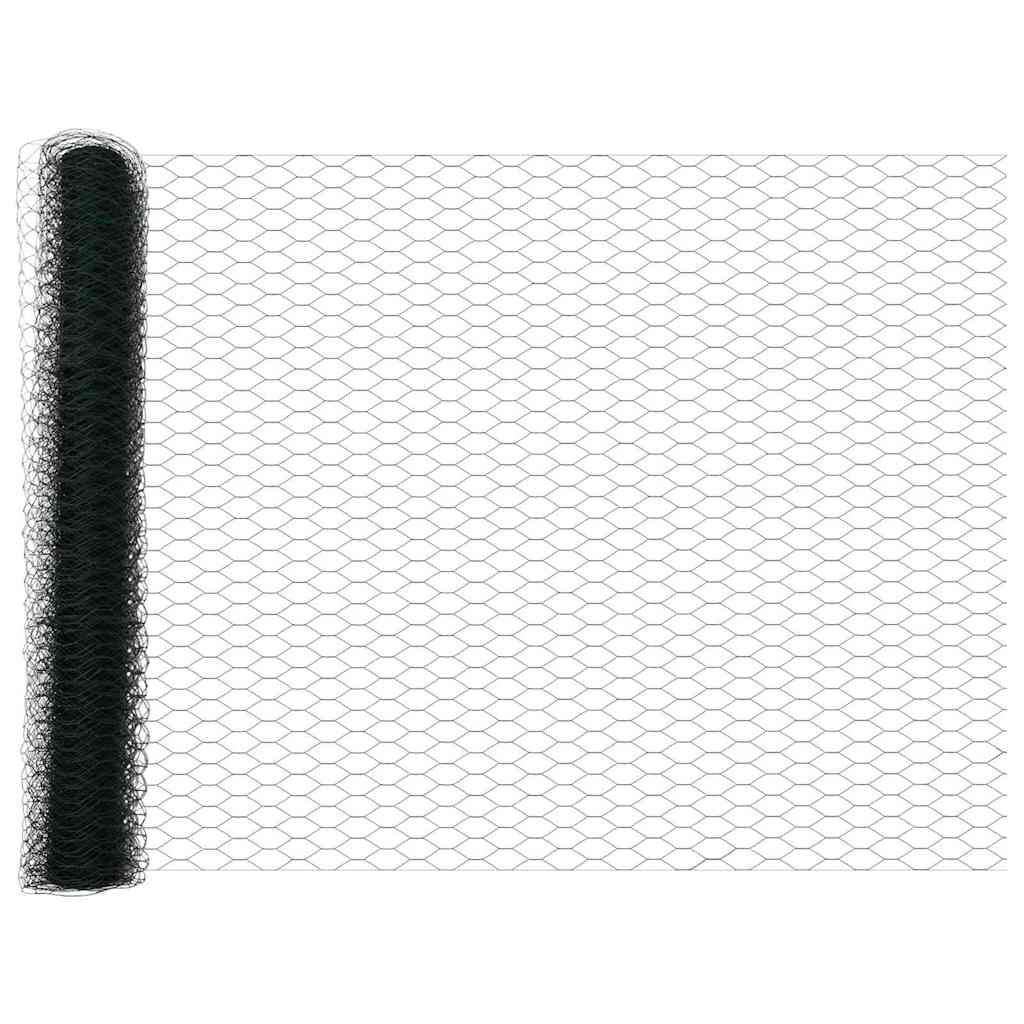 vidaXL Hexagon Fence 1.2 x 50 m PVC Green 5
