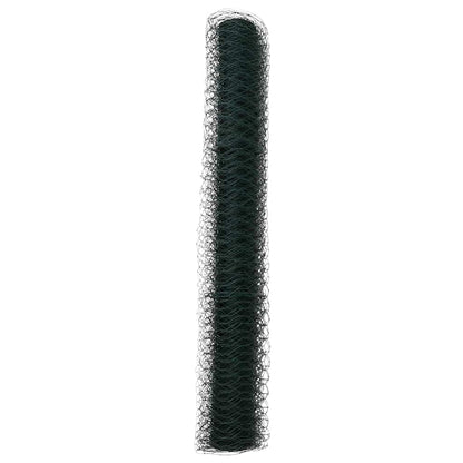 vidaXL Hexagon Fence 1.4 x 50 m PVC Green 6
