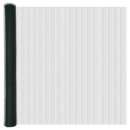 vidaXL Hexagon Fence 1.5 x 50 m PVC Green 5