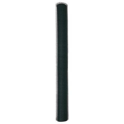 vidaXL Hexagon Fence 1.5 x 50 m PVC Green 6