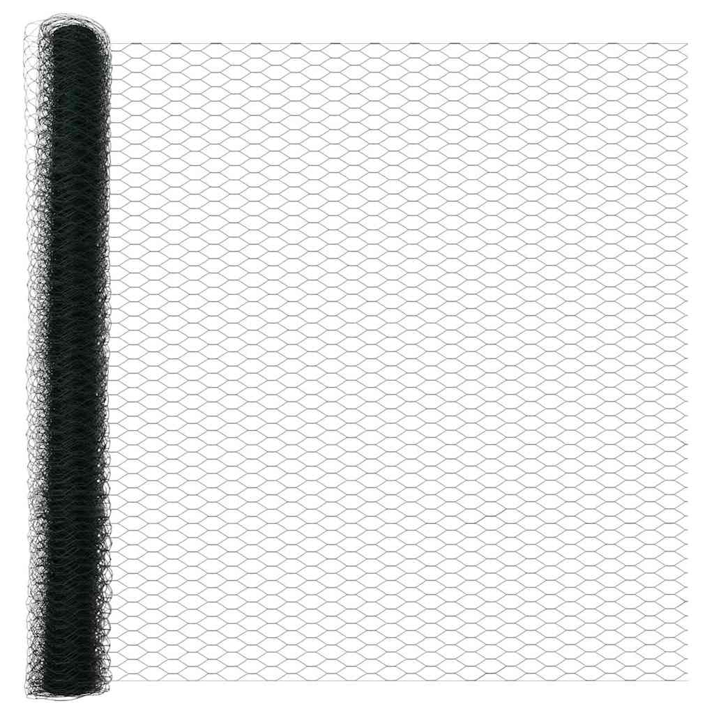 vidaXL Hexagon Fence 1.5 x 50 m PVC Green 5