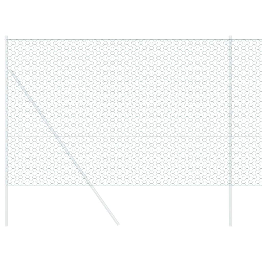 vidaXL Hexagon Fence 1.5 x 50 m PVC Green 3