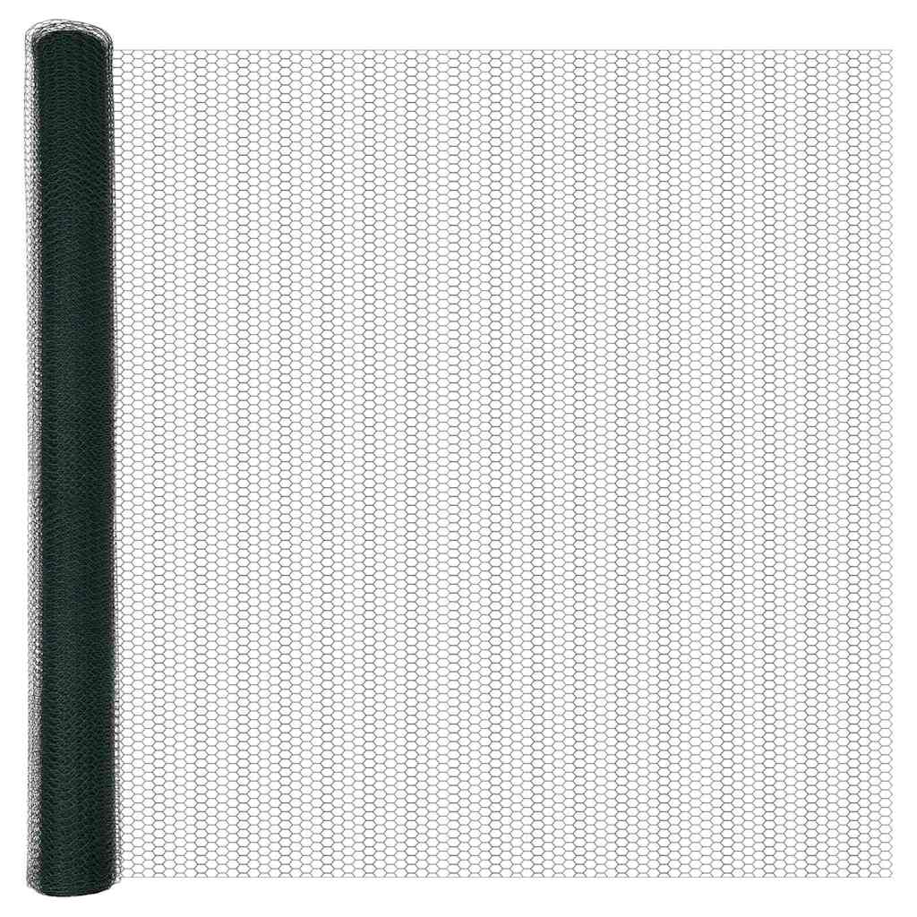 vidaXL Hexagon Fence 1.6 x 50 m PVC Green 5