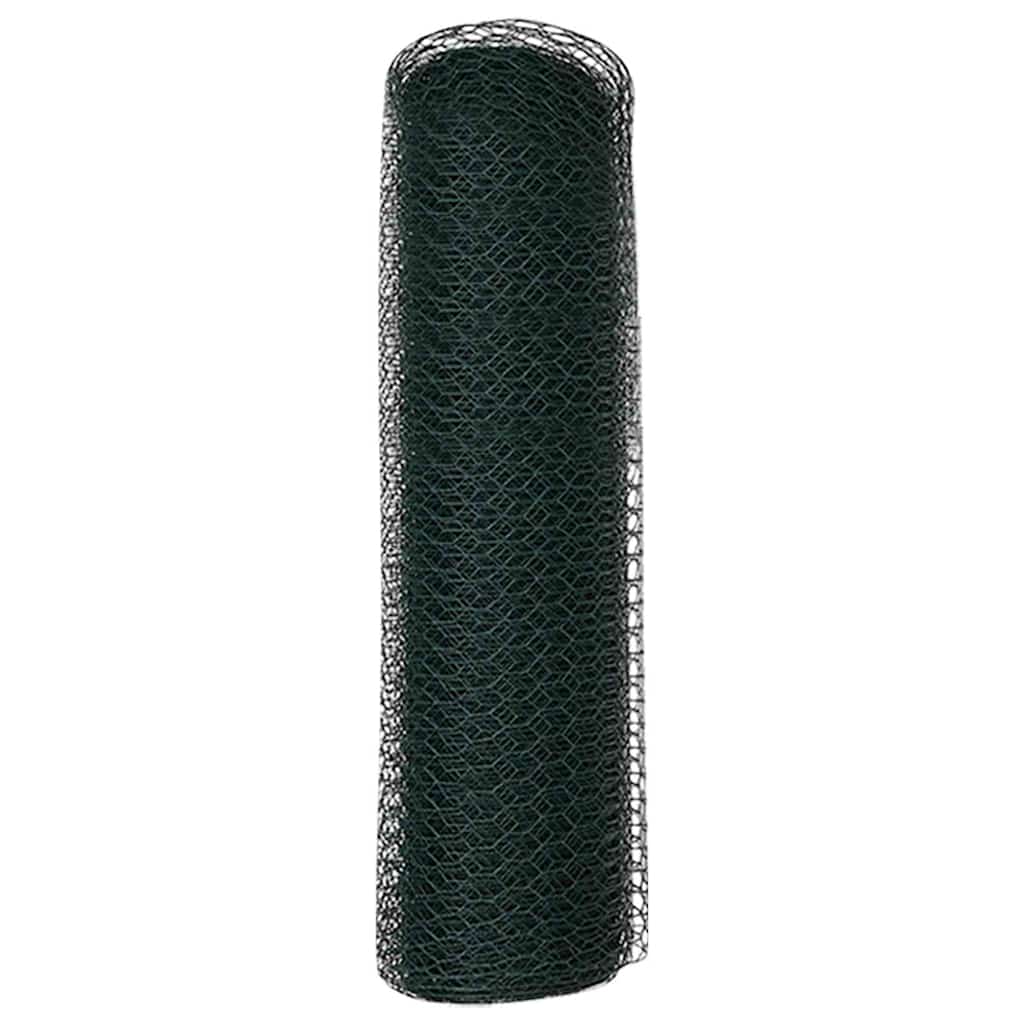 vidaXL Hexagon Fence 0.8 x 100 m PVC Green 6