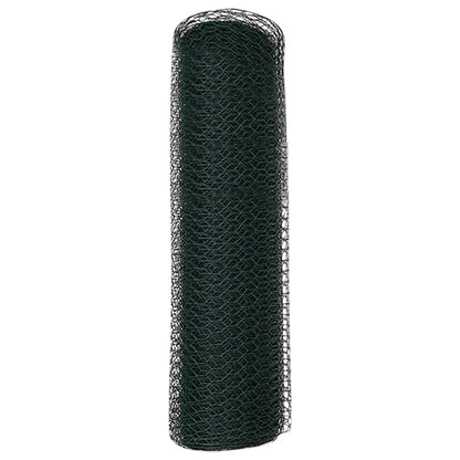 vidaXL Hexagon Fence 0.8 x 100 m PVC Green 6