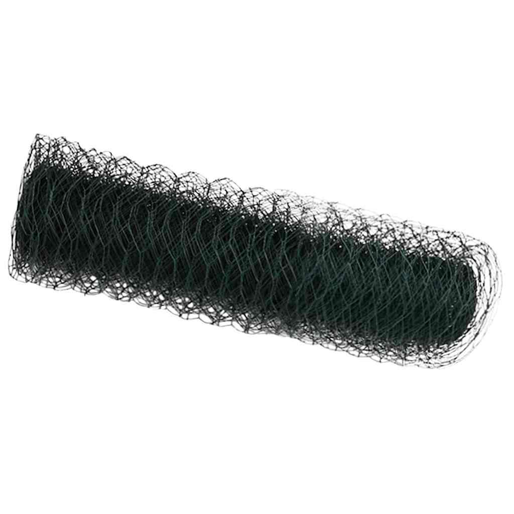 vidaXL Hexagon Fence 0.8 x 100 m PVC Green 2