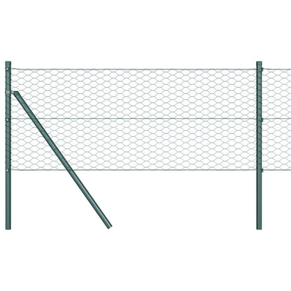 vidaXL Hexagon Fence 0.8 x 100 m PVC Green 3